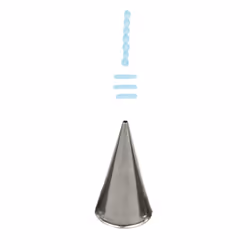 Decora 0263001, Beccuccio decorativo per pasticceria, Acciaio inox, Acciaio inox, Blister