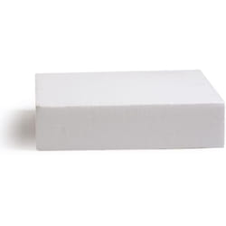 Decora - 0174057 Basi quadrate in polistirolo ideali per esercitazioni e per realizzare torte a piani dall'aspetto perfetto, Dim. 35 x 35 x h 7,5 cm