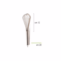 Decora 0280100, Frusta francese, Acciaio inox, Acciaio inox, Acciaio inox, 200 mm