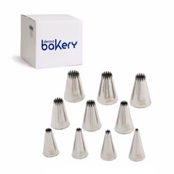 Decora 0263486, Set di beccucci decorativi per pasticceria, Acciaio inox, Acciaio inox
