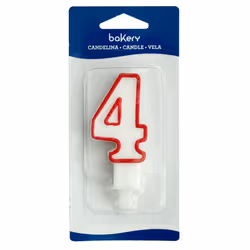 Decora 0316504, Candeline, Rosso, Bianco, 1 pz