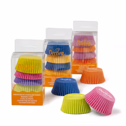 Decora 0339615, Tazze per cupcake/muffin, 220 °C, Magenta, Arancione, 32 mm, 5 cm, 75 pz