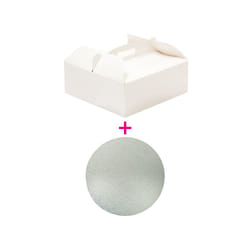 Decora 0340106 contenitore per torta Rotondo Cartoncino Bianco