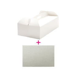 Decora 0340113 contenitore per torta Rettangolare Cartoncino Bianco