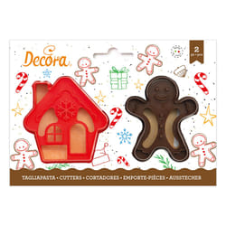 Decora 0255094 formina per biscotti Marrone, Rosso