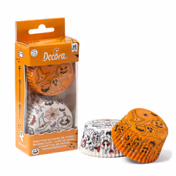 Decora 0339863, Tazze per cupcake/muffin, Rotondo, Superficie scanalata, 220 °C, Multicolore, Carta