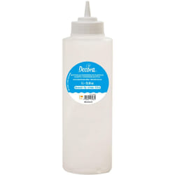 Decora - 0379189 Bottiglia Dispenser con Beccuccio con foro da 4 Millimetri, Ideale per re Dolci con Glasse, Cioccolato o Salse Liquide, 1 l