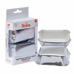 Decora 0339889, Stampo per torta, Rettangolare, 220 °C, Argento, Carta, Argento