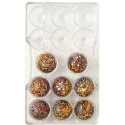Decora - 0050155 Stampo Professionale Cioccolatino Aurora, 14 Cavità, ø 33 x h 15 Mm, In Policarbonato, Ideale per Realizzare Cioccolatini Lucidi e