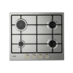 De Longhi Piano Cottura ylg 60 f Inox 4 Fuochi Griglie Smaltate Nere lxp 59.5x51cm