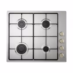 Codice: YLG 60 L Marca: DELONGHI. DeLonghi Piano Cottura Ylg 60 L Inox Later 4 Fuochi Griglie Smaltate Nero Lucido lxp 59.5x5 ...