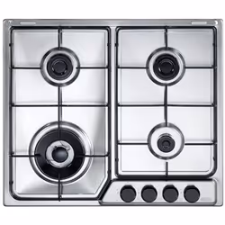 De’Longhi FFA 46 ASDV, Acciaio inox, Da incasso, 60 cm, Gas, Acciaio inox, 4 Fornello(i)