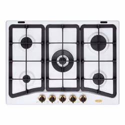 De’Longhi BF 57 PRO, Bianco, Da incasso, 70 cm, Gas, Smaltato, 5 Fornello(i)