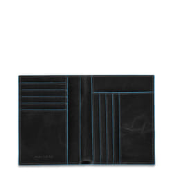 Piquadro PU1393B2/N portafoglio, portacarte e portadocumenti da viaggio Nero Pelle, Poliestere