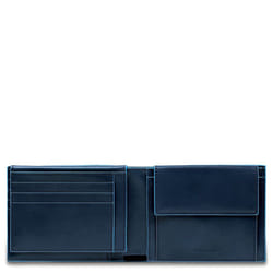 Piquadro PU1392B2R/BLU portafoglio, portacarte e portadocumenti da viaggio Pelle, Poliestere