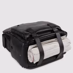 Piquadro CA5552MOS-N zaino Zaino casual Nero Pelle, Poliestere - Vista aggiuntiva 4