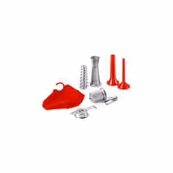 Set optional per tritacarne elettrico n.8 YOUNG Composto da: set spremipomodoro, set passa verdura, gratta formaggio, trita m ...