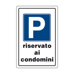 Homegarden - Targa segnal.parcheg.riservato ai condomini