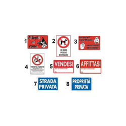 Masidef Cartello plastica 'Vietato fumare, legge del...' - 300 x 200 mm.
