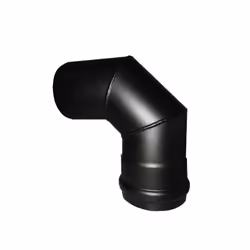 -Gomito a 90° Linea Pellet -Tubo per fumi in acciaio spessorato 1.2 mm -Colore: nero opaco -Dametro: 100 mm -Guarnizione di m ...