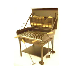 Cruccolini - barbecue legna/carbonella modello gran ristoro in ferro battuto