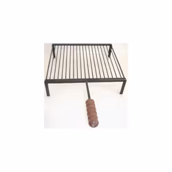 BISTECCHIERA GRATICOLA SEMPLICE CM.30X35 Pratica e particolare graticola con piedi in ferro come base appoggio e manico in le ...