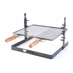 BISTECCHIERA GRATICOLA CON BASE APPOGGIO E ALTEZZA REGOLABILE CAMINETTO E FORNO CM 40x37 Â Bellissima graticola in ferro batt ...