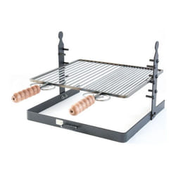 Bistecchiera graticola con base appoggio e altezza regolabile cm 40x37