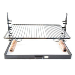 Cruccolini - griglia graticola cm. 60x37 con base appoggio e altezza regolabile chianina