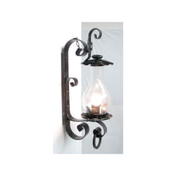Cruccolini - lanterna lampada applique plafoniera in ferro battuto trento CM.43