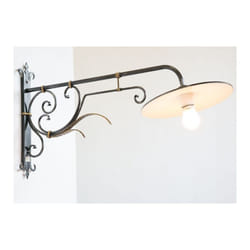Lampada applique lanterna ferro battuto con piatto lux d. 32 lanterne lampade