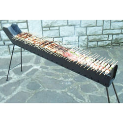 Cruccolini - barbecue a carbonella per arrosticini sagre sagra feste in ferro battuto cm 60