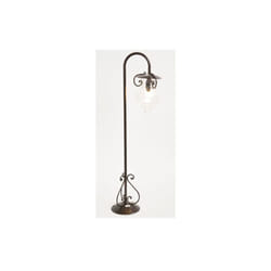 Cruccolini - lampade linea goccia lampione fiorentino 1 luce cm. 100 ferro battuto e vetro