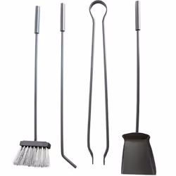 SET ATTREZZI CAMINO MOD. STYLE CM.Ã 16,5XH.58 CM ACCESSORI PER CAMINETTO Set di accessori per la manutenzione della fiamma e ...