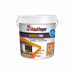 pittura al quarzo per esterno max meyer bianco 14 lt ideale per facciate, terrazze, quarzo fine idropittura per esterno eleva ...