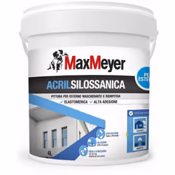 Pittura per esterno elastomerica, mascherante e riempitiva ad alta adesione. Ideale per facciate, terrazze, muretti e tettoie ...