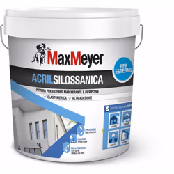 Pittura acrisilossanica per esterno bianca, 14 litri - Max MeyerPittura per esterno elastomerica, mascherante e riempitiva ad ...
