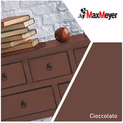 Smalto MaxMeyer poliuretanico satinato in confezione da 0,75 litri. Ideale per legno, ferro e plastica, per interno ed estern ...