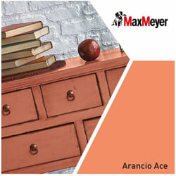 Max Meyer - MaxMeyer Smalto Satinato all'acqua Poliuretanico Arancio Ace 0,75 l