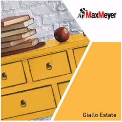 Smalto MaxMeyer poliuretanico satinato in confezione da 0,75 litri. Ideale per legno, ferro e plastica, per interno ed estern ...