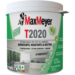 Max Meyer - MaxMeyer T2020, Pittura per Interni Traspirante Igienizzante, Bianco, 0.75L