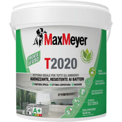 Maxmeyer - T2020, Pittura per Interni Traspirante Igienizzante, Bianco, 4L