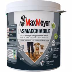 Pittura murale per interni per pareti senza macchie, colore bianco, 0.75L Pittura da interno smacchiabile con acqua e sapone  ...