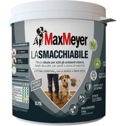 Max Meyer - MaxMeyer lasmacchiabile, Pittura Smacchiabile per Interni, Bianco, 0.75L