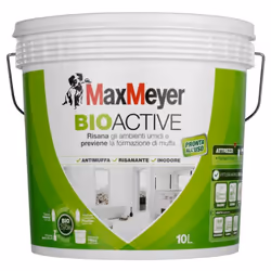 Pittura Antimuffa MaxMeyer 4L, bianca e opaca, ideale per ambienti umidi come bagni e cucine. Traspirante, previene la muffa, ...