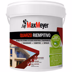 Pittura al quarzo ad elevata resistenza e traspirabilità per esterni, colore bianco, 4L Pittura per esterni a base di farine  ...