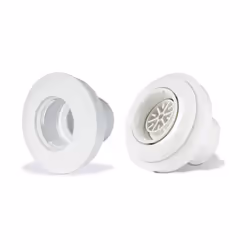 Bocchetta M Ø2'' o F Ø50 mm Bocchetta a parete realizzata in ABS bianco per piscine in pannelli d'acciaio con membrana in PVC ...