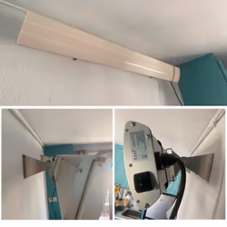 Sined Calore Bianco 1800 Radiatore a Infrarossi Per Esterno In Alluminio Da 1800w Bianco Nessuna Emissione Di Luce Elemento Riscaldante In Lega Alluminio Estruso Rivestimento Ceramico Bianco Ip65 - Vista aggiuntiva 4