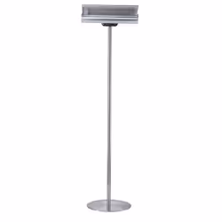 Sined Stufa Infrarossi Terra 2000 Riscaldatore Riflettente Da Terra Su Piantana 2000w Grigio Dotato Di Curva Riflettente Orientabile Ed In Grado Di Concentrare Il Calore Con Telecomando Ip65 - Vista aggiuntiva 2