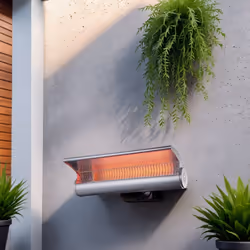 Sined Stufa Infrarossi Parete 2000 Riscaldatore Riflettente Parete Con Telecomando 2000w Grigio Con Telecomando Ottimo Anche Come Diffusore Di Calore a Parete Protetto Contro i Getti Dacqua Ip65 - Vista aggiuntiva 3